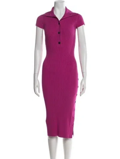 Pre-owned Reiss Midi Length Dress In Pink