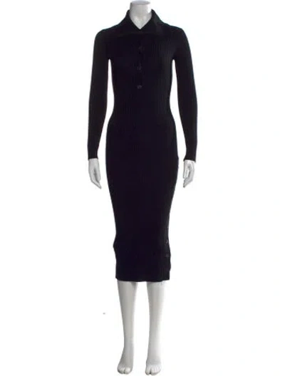 Pre-owned Reiss Midi Length Dress W/ Tags In Black