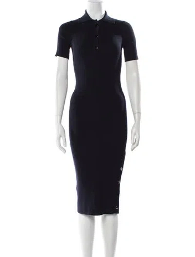 Pre-owned Reiss Midi Length Dress W/ Tags In Blue