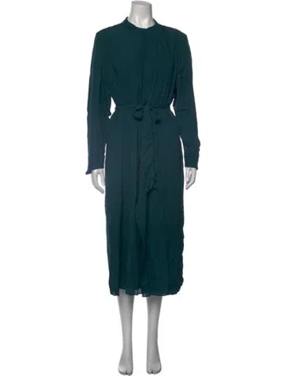 Pre-owned Reiss Midi Length Dress W/ Tags In Green