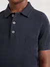 Reiss Midnight Navy 9-13 Yrs Merino Wool Short Sleeve Polo Shirt In Blue