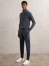 Reiss Midnight Navy Billings Merino Wool-blend Cuffed Joggers In Blue