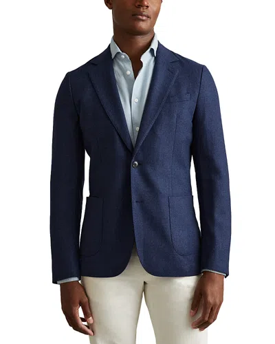 Reiss Midnight Twill Blazer In Bright Indigo