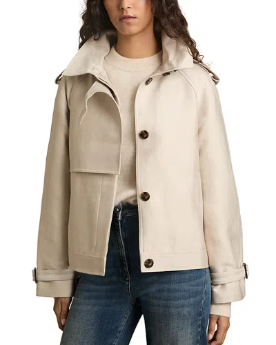 Reiss Mila Button Front Jacket In Neutral