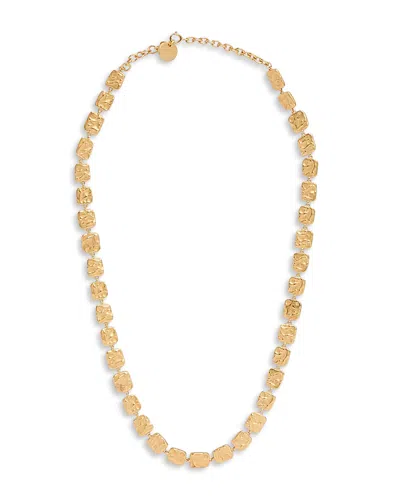 Reiss Mila Molten Square Collar Necklace, 16.1 In Gold