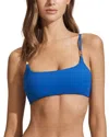 Reiss Miley Square Neck Bikini Top In Blue