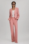Reiss Millie Flared Suit Trousers In Pink