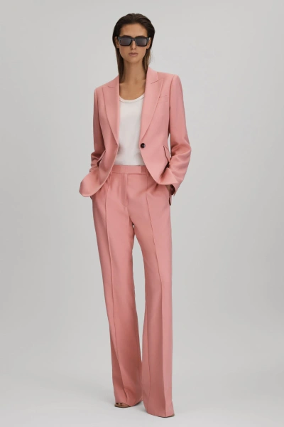 Reiss Millie Flared Suit Trousers In Pink