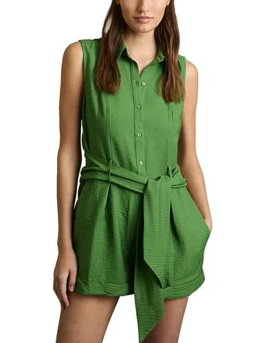 Reiss Millie Belted Playsuit In Green
