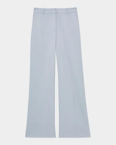 Reiss Millie Flared High-rise Trousers In Blue