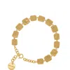 Reiss Millie Molten Square Bracelet In Gold Tone