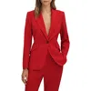 Reiss Rosa Velvet-texture Regular-fit Stretch Cotton-blend Blazer In Red