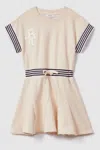 REISS MILO - IVORY TEEN COTTON BLEND LOGO DRESS, UK 13-14 YRS