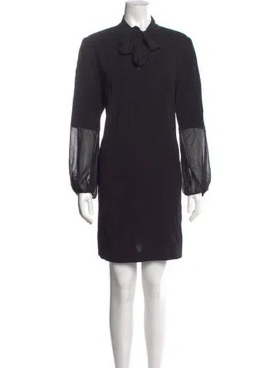 Pre-owned Reiss Mini Dress In Black