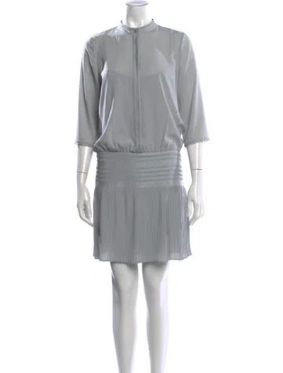Pre-owned Reiss Mini Dress In Gray