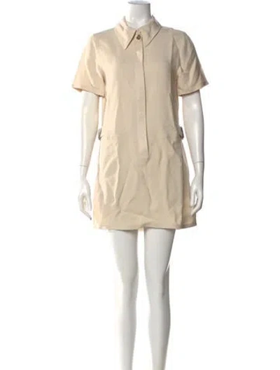 Pre-owned Reiss Mini Dress In Neutral