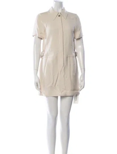 Pre-owned Reiss Mini Dress In Neutral