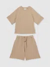 Reiss Mink Selena 13-14 Yrs Modal-blend Sweatshirt And Shorts Set In Brown