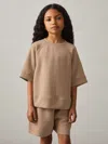 Reiss Mink 9-13 Yrs Modal-blend Sweatshirt And Shorts Set In Neutral