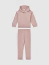 Reiss Mink Cotton Blend Hoodie And Joggers Set