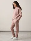 Reiss Mink Cotton Blend Hoodie And Joggers Set In Brown