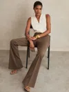 Reiss Mink Neutral Flared Suit Trousers