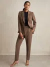 Reiss Mink Neutral Petite Slim Fit Suit Trousers