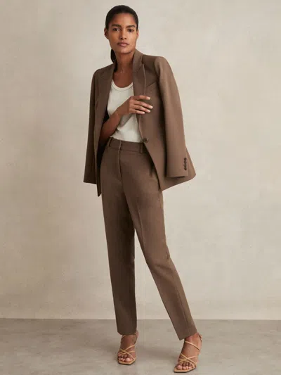 Reiss Mink Neutral Tailored Single Breasted Suit Blazer