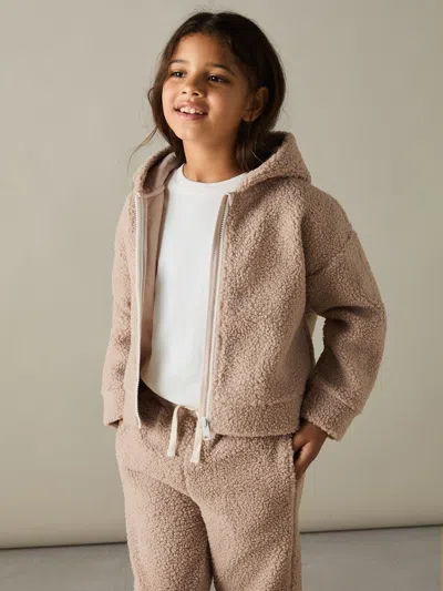 Reiss Mink Zuri 9-13 Yrs Fleece Hoodie And Joggers Set