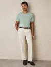 Reiss Mint Green Cotton Crew Neck T-shirt
