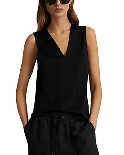 REISS MIRA SLEEVELESS V NECK TOP