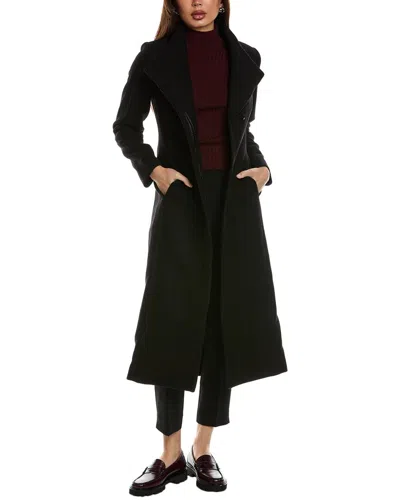 Reiss Mischa Wool-blend Long Length Coat In Black