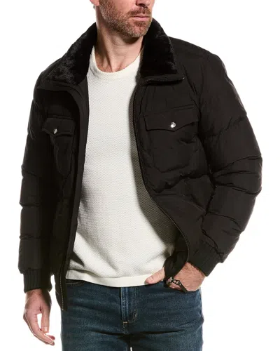 Reiss Mist Zip-through Jacket In Black