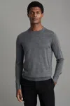 Reiss Mid Grey Merino Mixer 2 Pack Pack Of Two Merino Wool Tops In Mid Grey