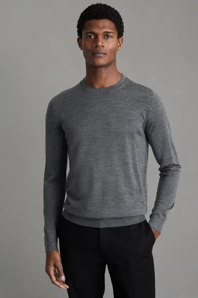 Reiss Mid Grey Merino Mixer 2 Pack Pack Of Two Merino Wool Tops