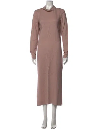 Pre-owned Reiss Mock Neck Long Dress W/ Tags In Pink