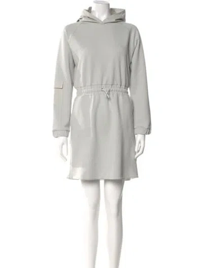 Pre-owned Reiss Mock Neck Mini Dress In Gray