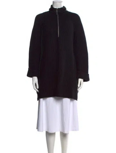 Pre-owned Reiss Mock Neck Sweater In Black