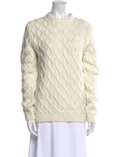 Pre-owned Reiss Mock Neck Sweater In Neutral