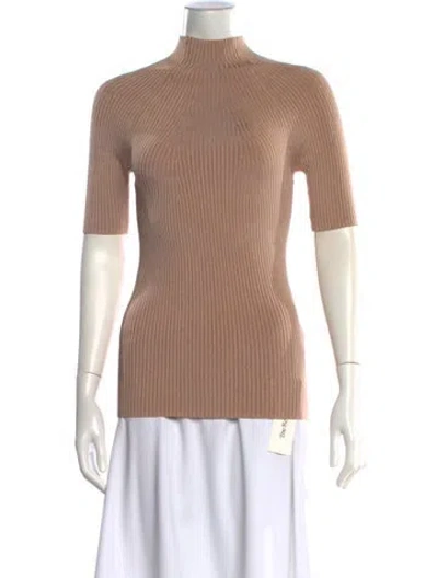 Pre-owned Reiss Mock Neck Sweater In Neutral
