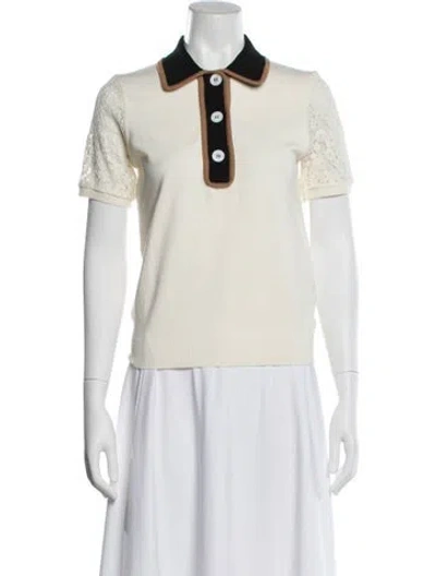 Pre-owned Reiss Mock Neck Sweater In White