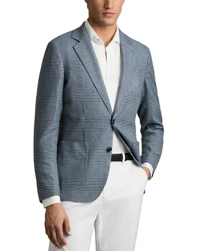 Reiss Modern Fit Prince Of Wales Check Blazer In Blue