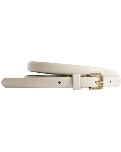 Reiss Molly Mini Leather Belt In White