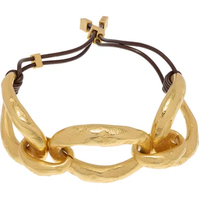 Reiss Monika Molten Link Bracelet In Gold