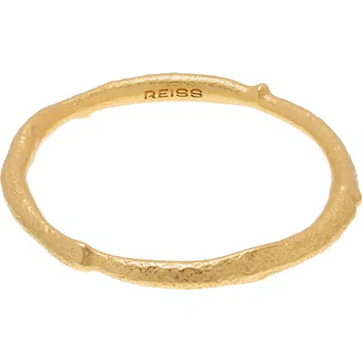 Reiss Monisha Molten Bangle In Gold Tone