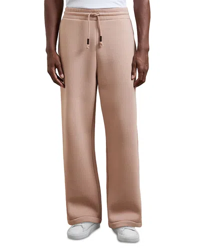 Reiss Monterey Jersey Fleeceback Joggers In Pink