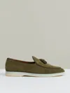 Reiss Moss Green Suede Tassel Loafers