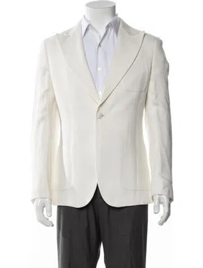 Pre-owned Reiss Moto Jacket In Neutral