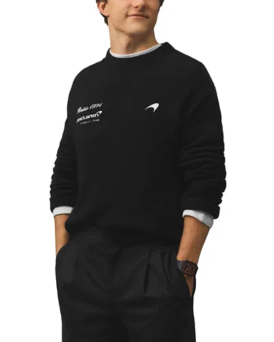 Reiss Motorsport Logo Crewneck Sweatshirt In Black