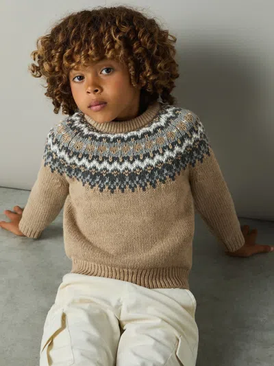 Reiss Mouse Melange Jumper Nylon Fair Isle